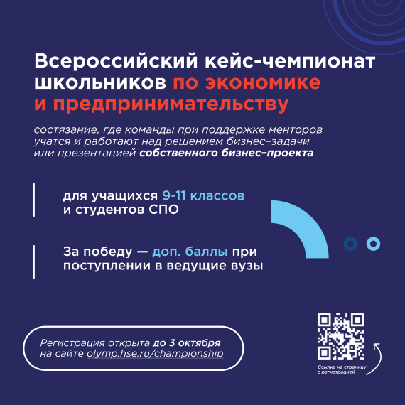 Всероссийский кейс-чемпионат школьников по экономике и предпринимательству.